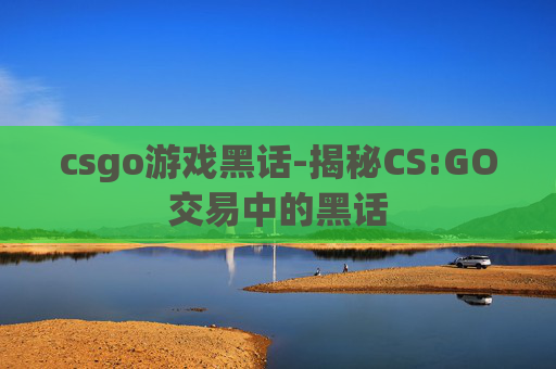 csgo游戏黑话-揭秘CS:GO交易中的黑话